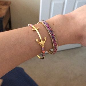 Stella and Dot anchor voyager cuff bracelet